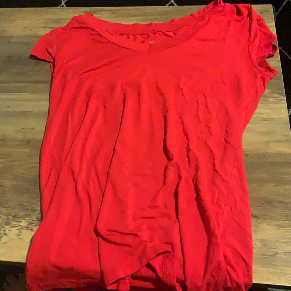 Red V Neck T Shirt